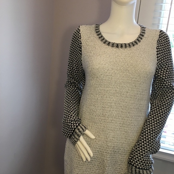 Style & Co Womens Size M Long Sleeve Cardigan Black Gray Cable Knit Sweater - Picture 2 of 10